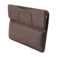 thumbnail image 2 of seat gaps Filler Organizer Auto Seat gaps Storage Box for Sundries Change PU Leather Brown, 2 of 7