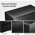 thumbnail image 4 of Nightstand, Bedside Tables, Modern Night Stand with 3 Storage Drawers, Small Wooden Dresser Chest of Drawers Bedside Cabinet for Bedroom Small Spaces, Black, 4 of 12