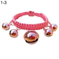 thumbnail image 2 of Flmtop Collier Mignon Mode Ajustable en Nylon pour Chien Chiot Grandes Cloches Collier Fournitures pour Animaux Rose, 2 of 9