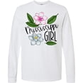 thumbnail image 3 of Inktastic Mississippi Girl Magnolia Flowers and Leaves Long Sleeve T-Shirt, 3 of 5