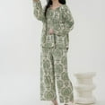 thumbnail image 5 of YHAJDS Plus Size Pajama Set for Women Pullover Round Neck Graphic Print Top Lounge Wear Home Outfit, 5 of 5