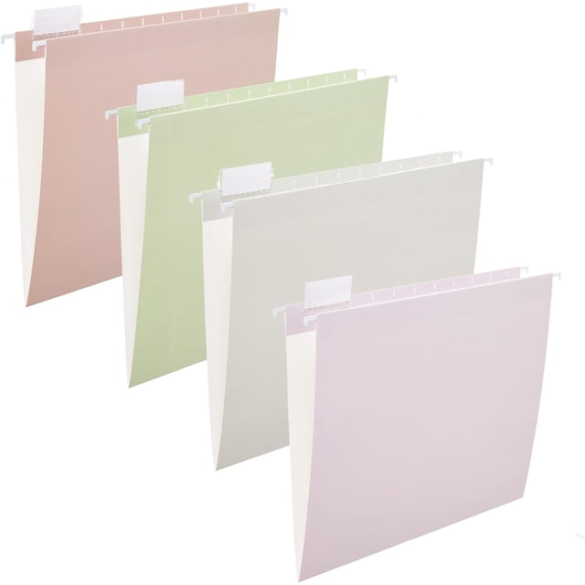 Hanging File Folders Filing Cabinet Organizer Letter Size / Cut Adjustable Tabs Decorative for Home Office School Classroom Marble\u\u