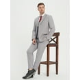 thumbnail image 2 of Beauty-Emily Men's 4-Piece Business Suit Set, Jacket, Vest, Pants, Waistband, V-Neck, for Weddings, Dances, Business Events, 2 of 8