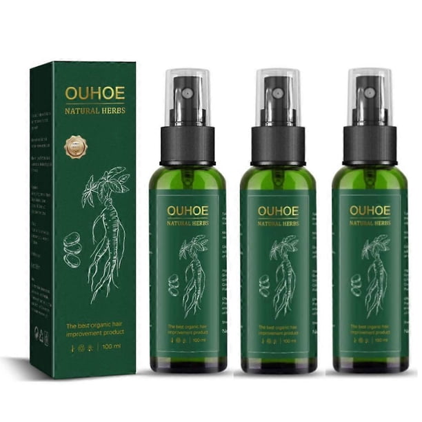 3PCS NEW Herbal Spray Regrowth Nourishing Ginger Oil Serum Promote Quickly Grow Thick Hair Growth Products