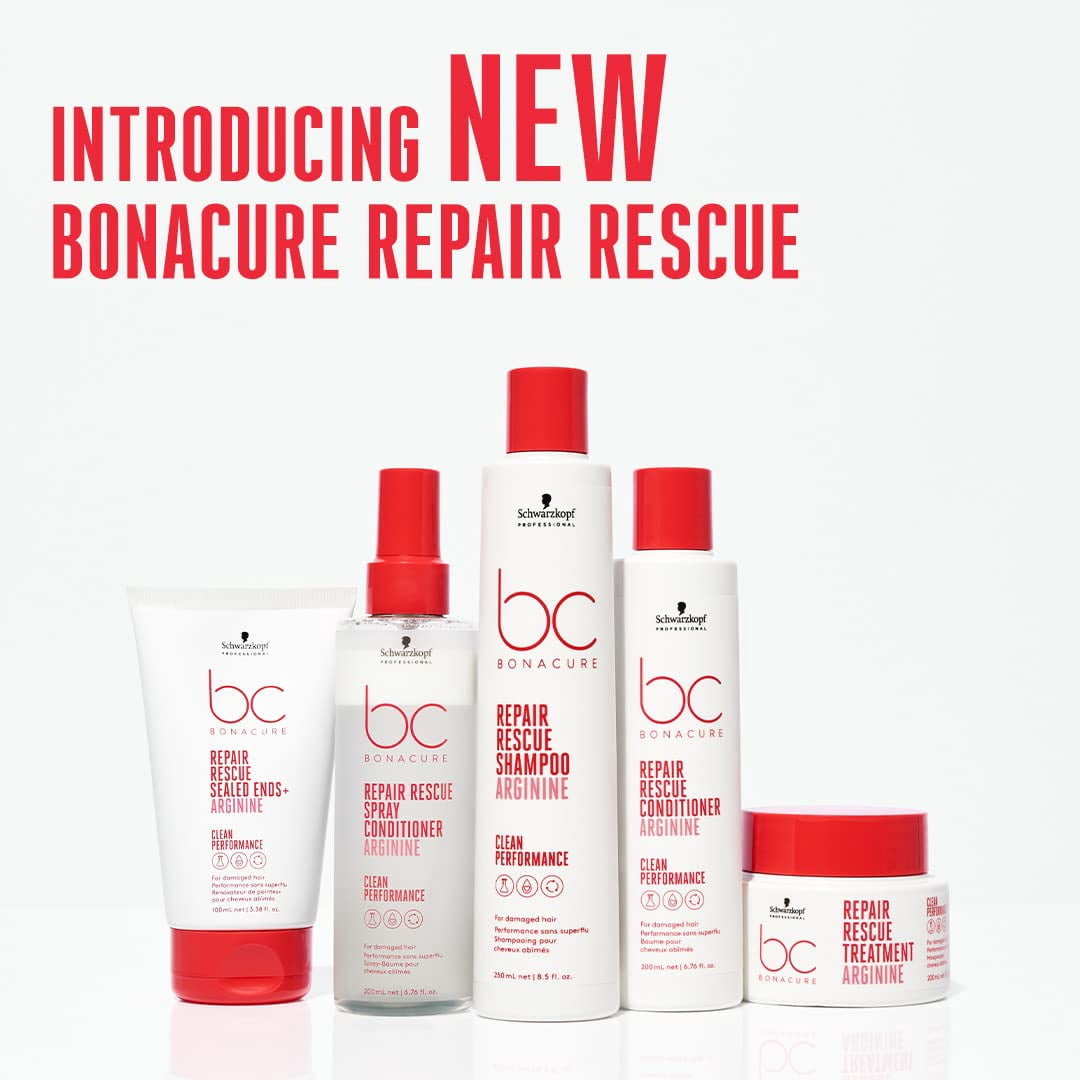 Bonacure Repair Rescue Combo - Shampoo 8.5oz, Conditioner 6.8oz, Treatment 6.8oz Plus Free Otto ProComb