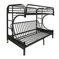 Acme Eclipse Twin XL Over Futon Metal Bunk Bed, Black