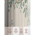 thumbnail image 6 of Watercolor Roses Sheer Curtains 96 Inch Length 2 Panels Set, Spring Flowers Leaves Butterflies Beige Voile Window Treatment Semi Sheer Long Curtains Drapes for Bedroom/Living Room/Kitchen 52"x96"x2, 6 of 7