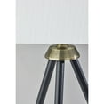 thumbnail image 3 of Adesso Beaumont Table Lamp, Black with Antique Brass Accent, White Textured Fabric Shade, 3 of 6
