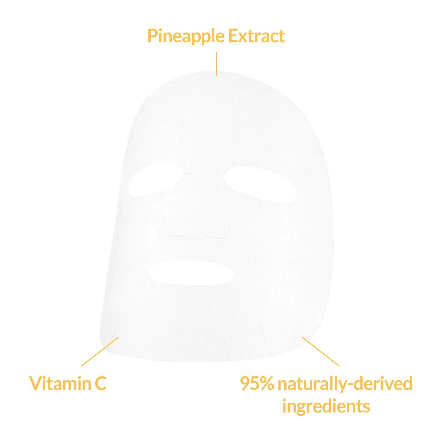 Food Story Pineapple Mask, Volume : Net 0.88 OZ. / 25 g