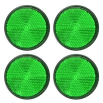Round Rear Reflectors, 4 Pcs Safety Reflective Warning Reflector Plastic Universal Motorcycle Reflector with M6 Screw Mount for Car Motorcycle Trailer Bike Bicycles Dirt, Green
