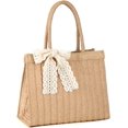 thumbnail image 1 of Sac à Main en Paille, Sac Fourre-Tout de Plage pour Femmes, Sac à Main Tissé d'Été, 1 of 5
