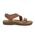 thumbnail image 2 of Sandalias ortopédicas Athlefit Arch Support para mujer, piel marrón, 2 of 6