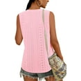 thumbnail image 4 of Sleeveless Women V Neck Lace Tank Tops Cami Shirt, 4 of 5