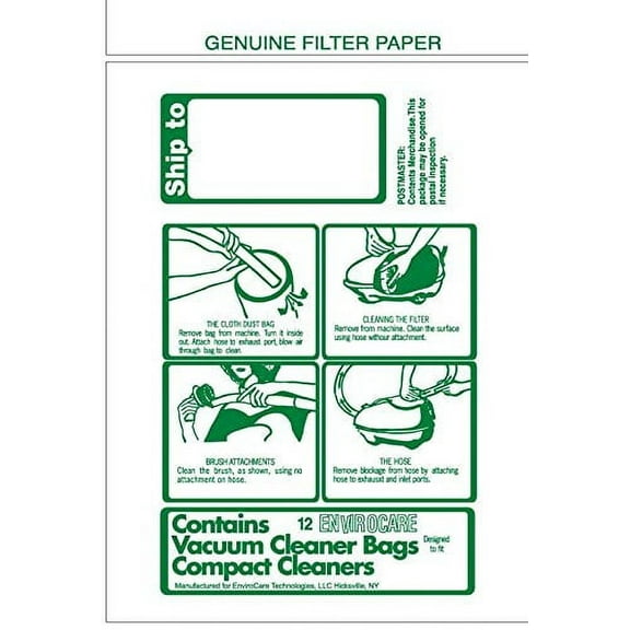 PAPER BAG, Compatible with Compact /TRI- STAR TANK ENV 5PK