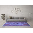 thumbnail image 3 of Ahgly Company Machine Washable Indoor Round Persian Blue Traditional Area Rugs, 7' Round, 3 of 4