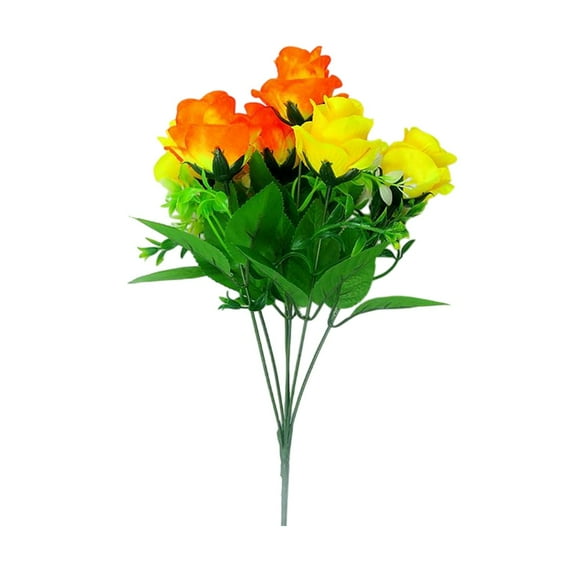 Zhourta Roses Artificial 6 Flowers Per Bouquet Mother's Day Rose Simulation Bouquet Large Bundle Of 6 Head Living Room Dining Table Ornament Flowers
