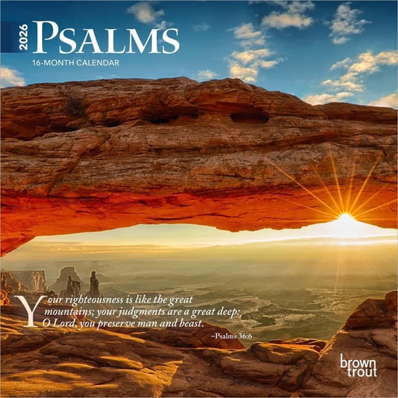 BrownTrout, Psalms 2026 Mini Wall Calendar