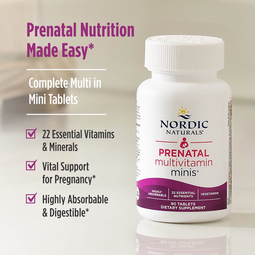 Nordic Naturals Prenatal Multivitamin Minis, Unflavored - 60 count