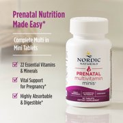 Nordic Naturals Prenatal Multivitamin Minis, Unflavored - 60 count
