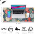 thumbnail image 5 of Long Mouse Pads for Desk,Pioneer Flower Floral Print Pattern Desk Mats on Top Of Desks, Desk Mouse Pad Extra Large with 3mm Non-Slip Base and Stitched Edge for Gaming,Office,Work,Home 35.4"x15.7", 5 of 6