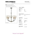 thumbnail image 5 of Millennium Lighting  Renitta Chandelier Light Fixture 5 5 Light 25 to 36 Inches, 5 of 5