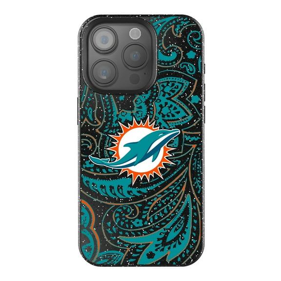 Keyscaper Miami Dolphins Paisley Bling iPhone Case