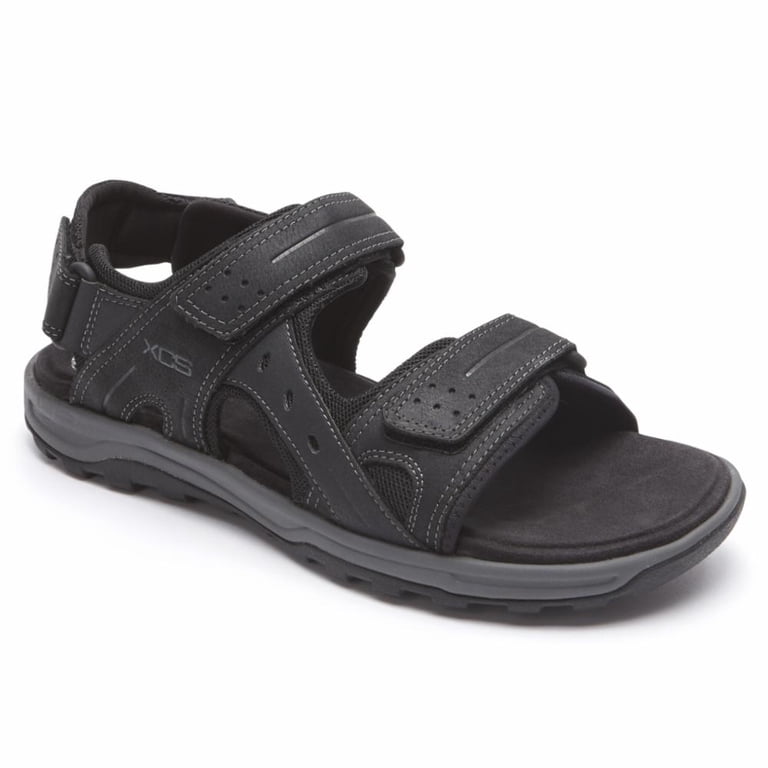 NWT ROCKPORT Mens Black Trail Technique Toe Slide Sandals Shoes 10 W Rockport Men main image 3