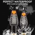 thumbnail image 5 of Motorcycle LED Turn Signal Lights Amber Blinker Universal Dirt Bike Dual Sport Supermoto Indicator Lamps 12V Waterproof Turn Signals Clear Lens ABS Housing Front Rear Replacement Pair, 5 of 13