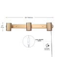 thumbnail image 6 of Globe Electric Minimalist 22" 3-Light Matte Brass Plug-in Track Light, 6 of 6