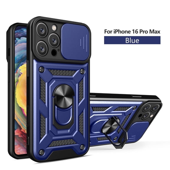 Xilaimitoo for IPhone 2024 Pro max 6.9 Phone Case, 2024 Pro max 6.9 Case with Slide Camera Cover, Military-Grade Phone Case with Upgrade Kickstand for IPhone 2024 Pro max 6.9,Blue