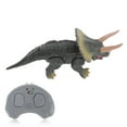 thumbnail image 3 of Dinosaurio de juguete RC de simulación, triceratops de juguete con control remoto, patas para caminar, ojos brillantes y boca que se abre para niños y niñas., 3 of 14