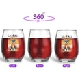 thumbnail image 2 of Hello Fall Schnauzer Football Welcome Autumn with Leaves Pumpkins 15oz Stemless Wine Glass Mug Miniature Schnauzer Dog Lover Wine Glasses Cup - 00012, 2 of 5