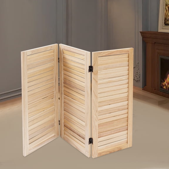 HOHOBLA 3 Panel Room Divider Screen, Freestanding Folding Room Divider, Wood Room Partition