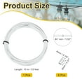 thumbnail image 2 of Uxcell 1/32" Wire Rope Vinyl Coated 33ft Steel Wire Cable with Crimping Sleeve White, 2 of 7