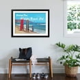 thumbnail image 3 of Art.com Greetings from Malibu Beach, California, Surfers Art Print, Black Frame Wall Art, 44" x 32", 3 of 5