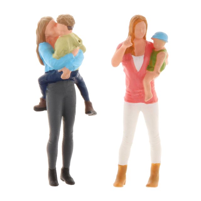 2 Piezas Sunnimix 1/64 Modelo a Escala Miniatura Juguete de Construcción de Personas