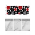 thumbnail image 4 of Valances for Windows Abstract Red Rod Pocket Cafe Window Treatments Valance Curtains for Kitchen Bathroom Laundry Basement Windows 42"x12", 4 of 9