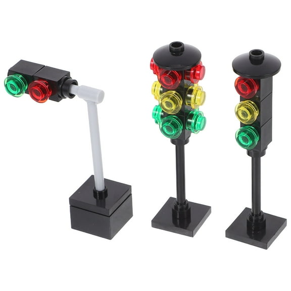 IBASETOY Traffic Light Toy Set 2pcs Educational for Boys and Girls Realistic Road Lamp Playset