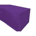 thumbnail image 2 of 8' ft. Fitted SLIT OPEN BACK Polyester Tablecloth Trade show Table Cover Purple", 2 of 2