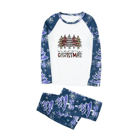 

AnuirheiH Parent-child Pjs Warm Christmas Set Printed Home Wear Pajamas Two-piece Mom Set 4-6$ off 2nd