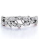 thumbnail image 1 of JeenMata Alianza de Boda con Diamantes de 0,30 Uds, Estilo Vintage, Milgrain, Anillo Apilable, Oro Blanco de 10 K, 1 of 4