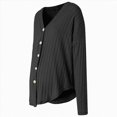 thumbnail image 4 of UAYOTSE V Neck Maternity Cardigan Button Down Ribbed Knit Sweater Slim Fit Pregnancy Nursing Top for Cold Weather,Sizes M, 4 of 6