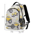 thumbnail image 2 of FORMRS Kids School Backpack Elementary Student Unisex Travel Bookbag with Reflective Stripes, Trucks Pattern, 2 of 7