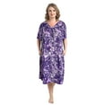 thumbnail image 4 of FEREMO Nightgowns for Women Plus size Short Sleeve House Dress with Pockets, 4 of 4