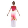 thumbnail image 2 of vastwit Kids Girls Elegant Praise Dance Dress Liturgical Worship Sleeveless Metallic Full Length Worship Robe Tunic Gown Red 16, 2 of 5