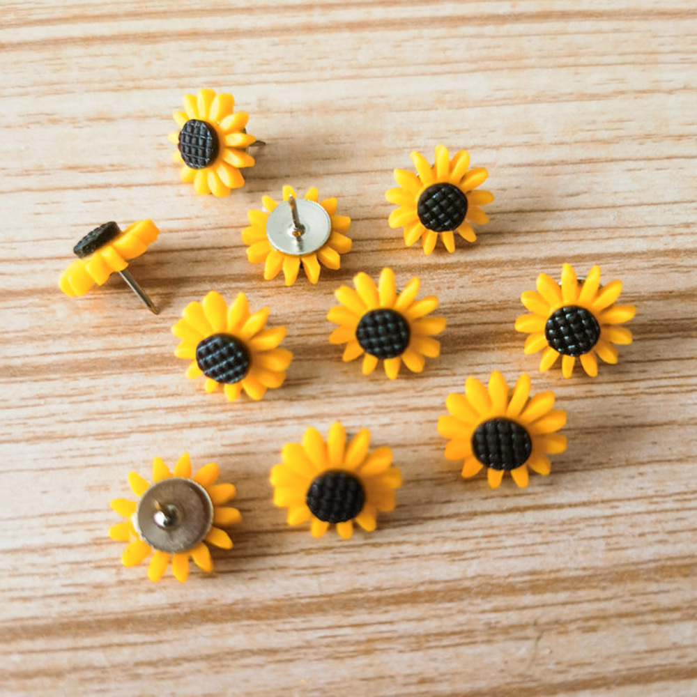 Cute Sunflower Push Pins Thumb Tacks Decorative Push Pins Cork Board 