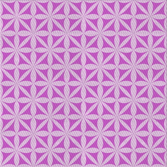 Ahgly Company Machine Washable Indoor Square Transitional Blossom Pink Area Rugs, 8' Square