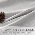 thumbnail image 2 of Jainmy 100% Blackout Flax Linen Curtains for Living Room, Rod Pocket & Back Tabs Light Blocking Thermal Insulated Bedroom Drapes ,52"x96",2 Panels,Birch, 2 of 10