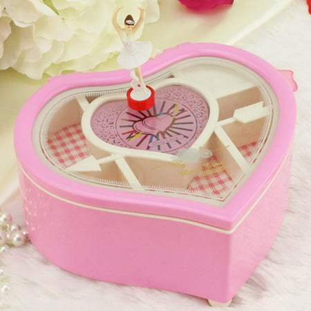 Iuhan Cute Heart Shape Music Box Christmas Birthday Holiday Gift Best Gift Table