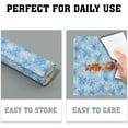 thumbnail image 6 of Blue Christmas Placemats Set of 4 Seasonal Winter Blue and White Snowflake Place Mats 12x18 Inch Xmas Holiday Washable Table Mats for Home Party Kitchen Dining, 6 of 8